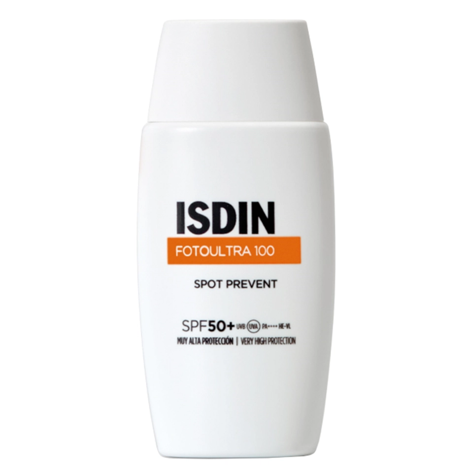 کرم ضد آفتاب ضد لک بی رنگ اسپات پریونت ایزدین Isdin Foto Ultra 100 Spot Prevent SPF50 حجم 50 میلی لیتر