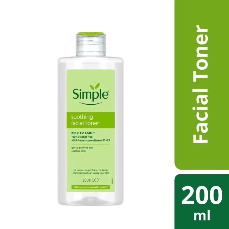 تونر سیمپل Simple Soothing Facial Toner حجم 200 میلی لیتر
