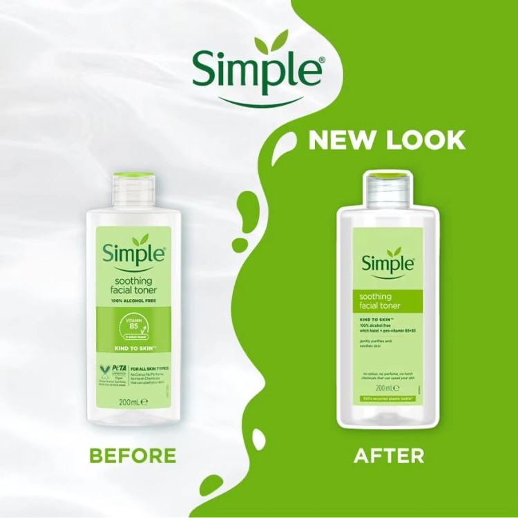 تونر سیمپل Simple Soothing Facial Toner حجم 200 میلی لیتر
