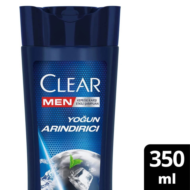 شامپو مو ضد شوره کلیر مردانه پاکسازی عمیق CLEAR MEN Yoğun Arındırıcı حجم 350 میلی لیتر