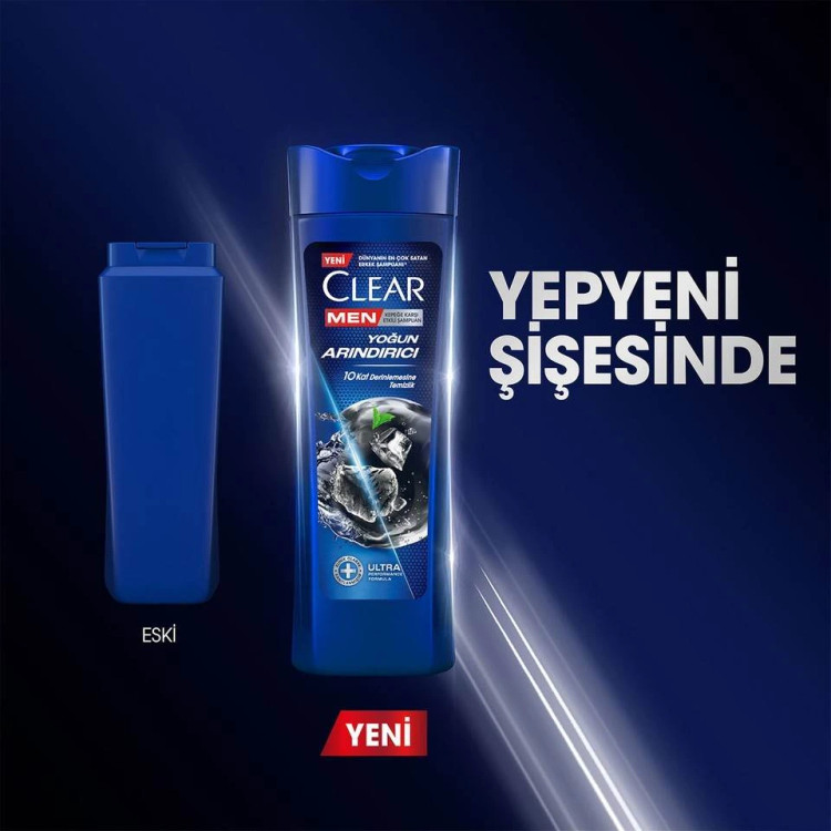 شامپو مو ضد شوره کلیر مردانه پاکسازی عمیق CLEAR MEN Yoğun Arındırıcı حجم 350 میلی لیتر