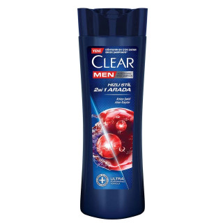شامپو مو ضد شوره کلیر مردانه دوکاره 2 در 1 CLEAR MEN Hızlı Stil 2’si 1 Arada حجم 350 میلی لیتر
