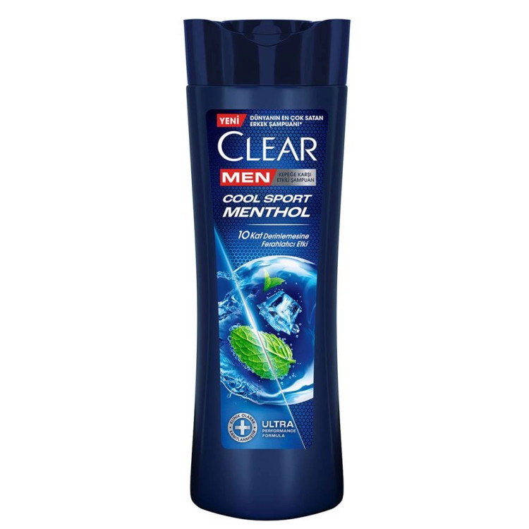 شامپو مو ضد شوره کلیر مردانه ورزشی نعناع CLEAR MEN Cool Sport Menthol حجم 350 میلی لیتر