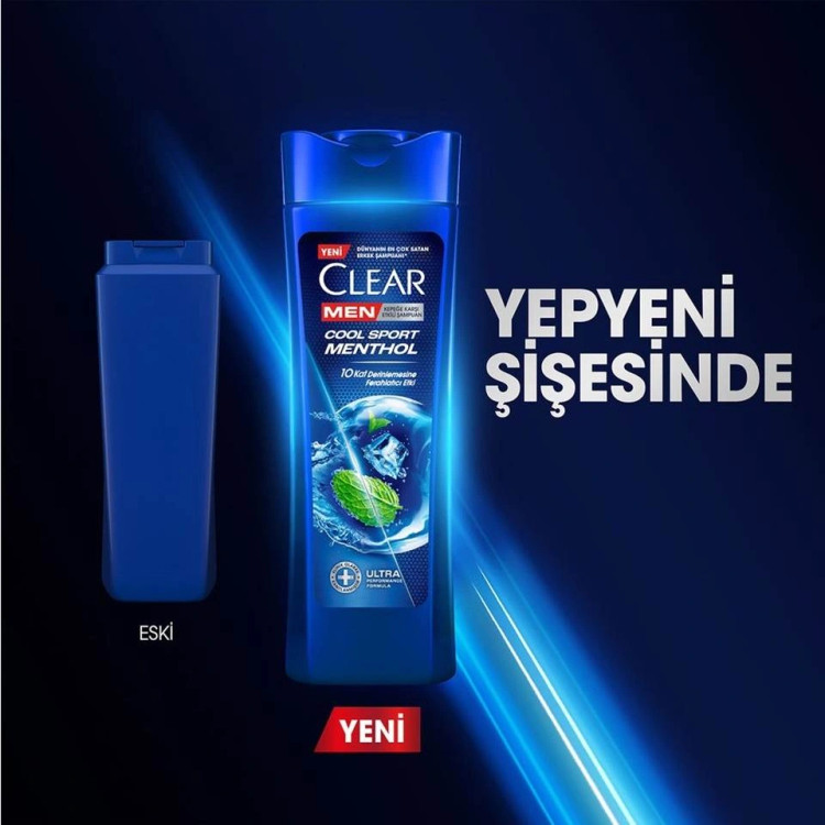 شامپو مو ضد شوره کلیر مردانه ورزشی نعناع CLEAR MEN Cool Sport Menthol حجم 350 میلی لیتر