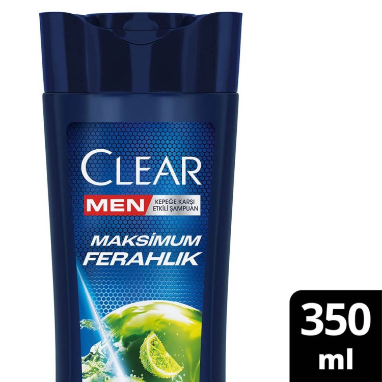 شامپو مو ضد شوره کلیر مردانه حداکثر خنکی CLEAR MEN Maksimum Ferahlık حجم 350 میلی لیتر