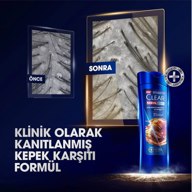 شامپو مو ضد شوره کلیر مردانه ضد ریزش مو CLEAR MEN Saç Dökülmesine Karşı حجم 350 میلی لیتر