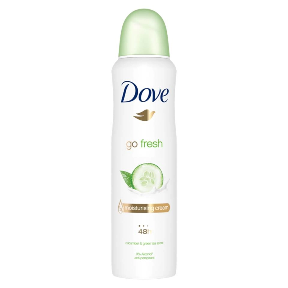 اسپری ضد تعریق داو گو فرش خیار و چای سبز Dove Go Fresh Cucumber & Green Tea Scent حجم 250 میلی لیتر