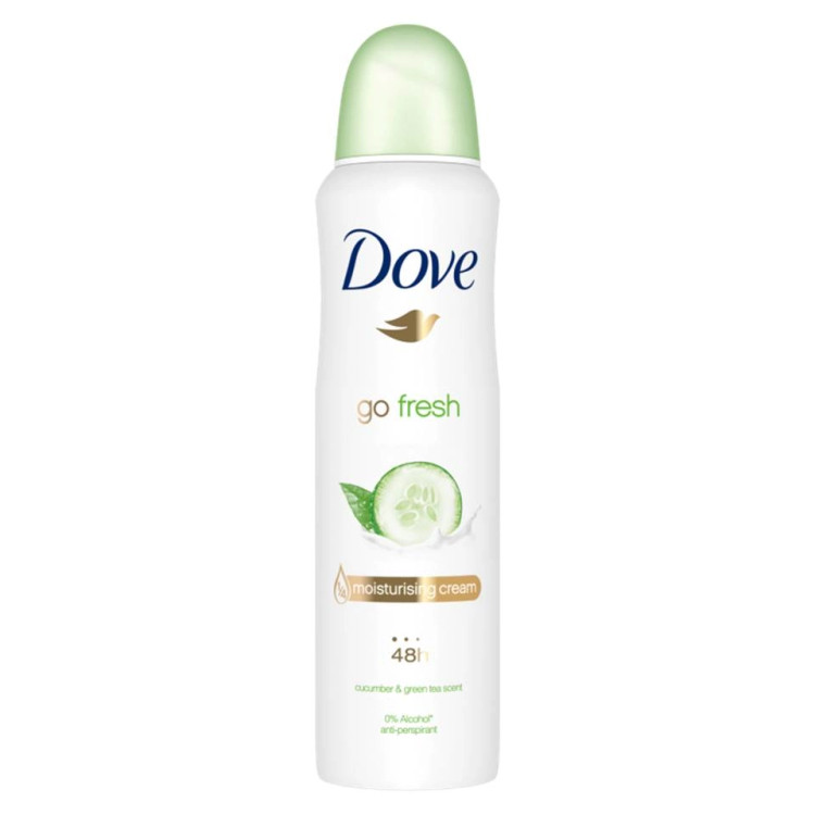 اسپری ضد تعریق داو گو فرش خیار و چای سبز Dove Go Fresh Cucumber & Green Tea Scent حجم 250 میلی لیتر
