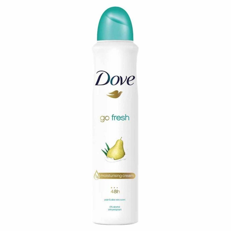 اسپری ضد تعریق داو گو فرش گلابی و آلوئهورا Dove Go Fresh Pear & Aloe Vera Scent حجم 250 میلی لیتر