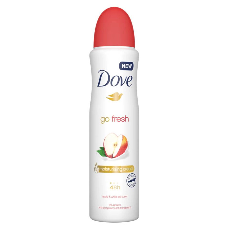 اسپری ضد تعریق داو گو فرش سیب و چای سفید Dove Go Fresh Apple & White Tea Scent حجم 250 میلی لیتر
