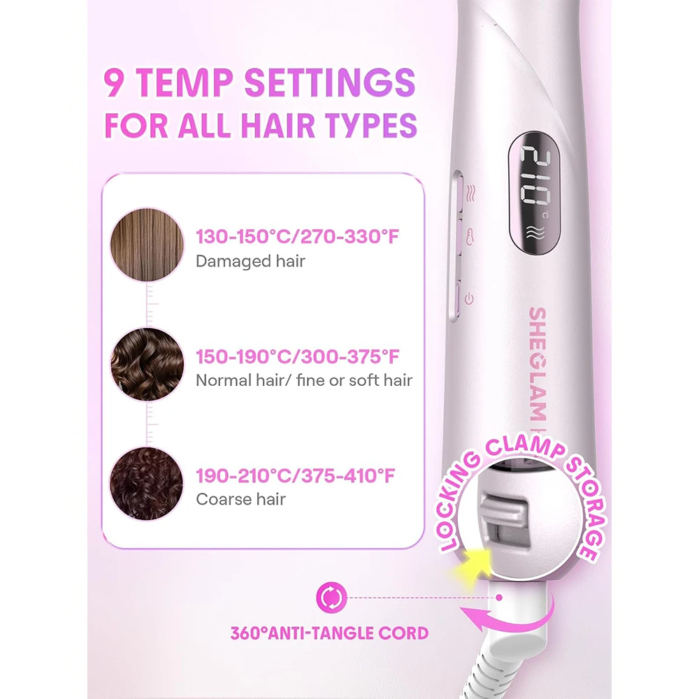 برس حرارتی گرد بخاردار حالتدهنده مو شیگلم مدل Hydra Shot Steam Pro سایز 38mm
