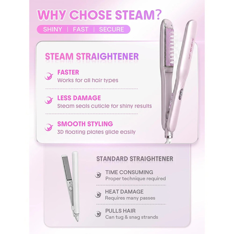 اتو مو بخاردار شیگلم مدل Hydra Shot Steam Iron Pro