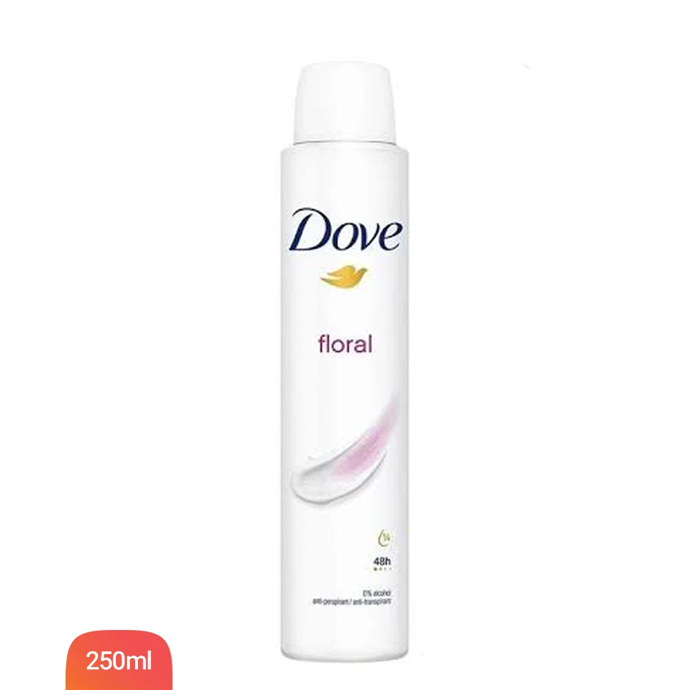 اسپری دئودورانت زنانه داو انگلیس(UK) مدل floral حجم 250 میلیلیتر